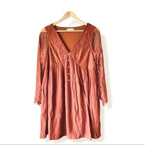 Vici Lace Babydoll Dress with Pockets